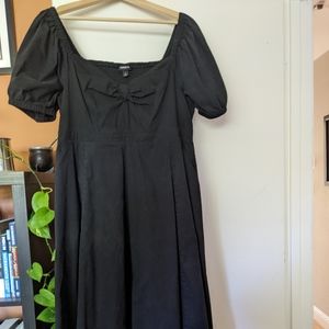 Black Torrid Midi Dress w/Puffy Sleeves sz 1